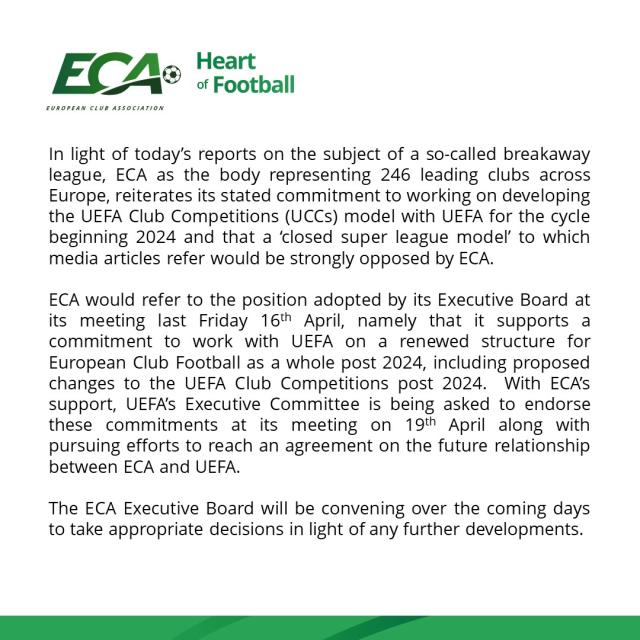 B体育官方首页-“欧超”激起极大民愤 欧洲俱乐部协会反对豪门造反